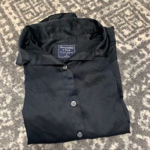 Abercrombie and Fitch satin short sleeve button up